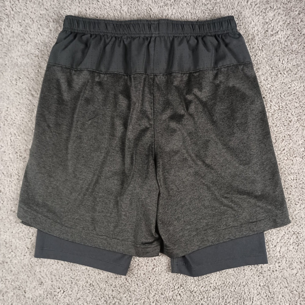 Spyder Small Mens Grey 2-in-1 Compression Liner Active Training Shorts SPM539R - Picture 3 of 5